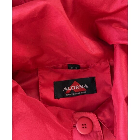 Alorna Vintage Red Windbreaker Balloon Jacket Plus Size 16 Oversized Mid Length - Picture 3 of 7